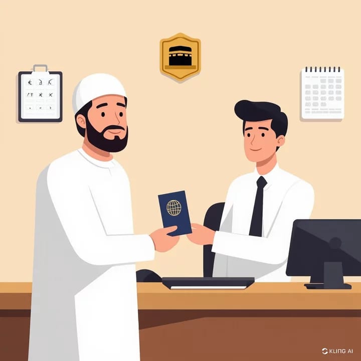 A umrah travel agent explaining all things about umrah visa and passport